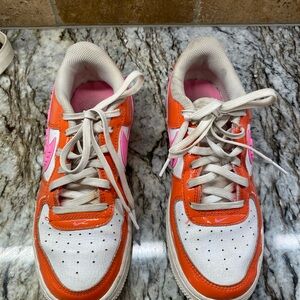 Nike Kids Air Force One Orange and Pink